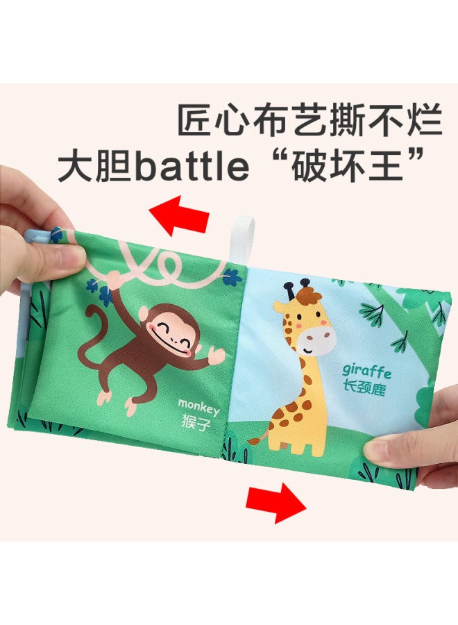 Children's Tail Cloth Book Educational Toy Book Tearable Baby Cloth Book Ringing Paper Enlightenment Book Early Education Toys - Image 3